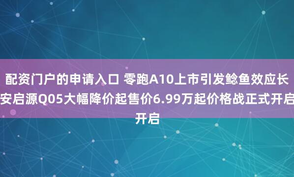 配资门户的申请入口 零跑A10上市引发鲶鱼效应长安启源Q05大幅降价起售价6.99万起价格战正式开启